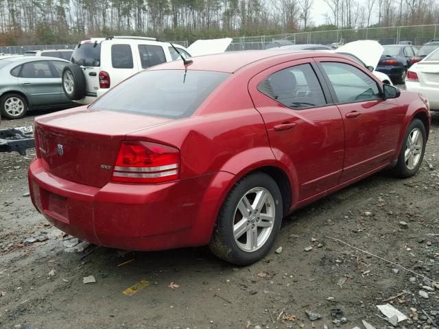 1B3LC56J48N210702 - 2008 DODGE AVENGER SX MAROON photo 4