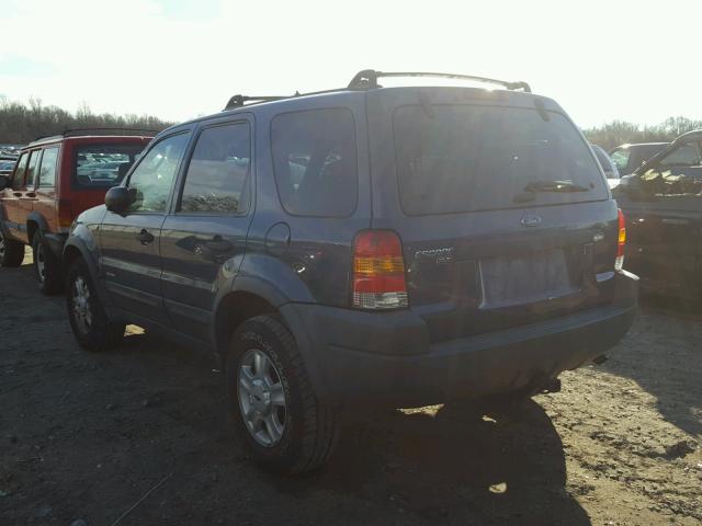 1FMCU04151KC63915 - 2001 FORD ESCAPE XLT BLUE photo 3