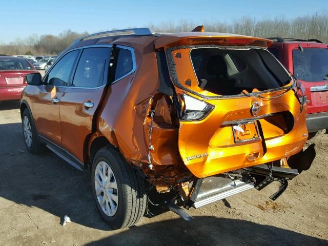 JN8AT2MV2HW279476 - 2017 NISSAN ROGUE S ORANGE photo 3