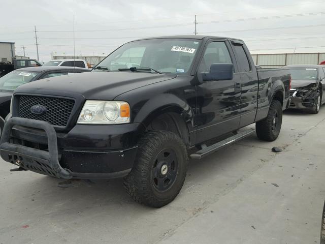 1FTPX14585NA28659 - 2005 FORD F150 BLACK photo 2