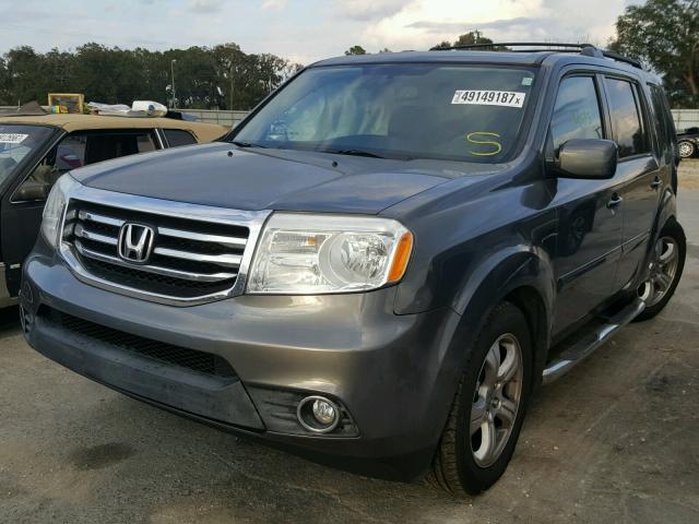 5FNYF3H51DB014094 - 2013 HONDA PILOT EXL GRAY photo 2