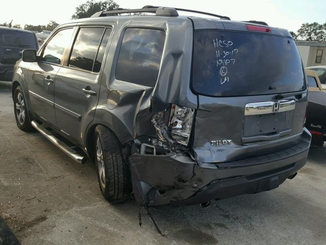 5FNYF3H51DB014094 - 2013 HONDA PILOT EXL GRAY photo 3