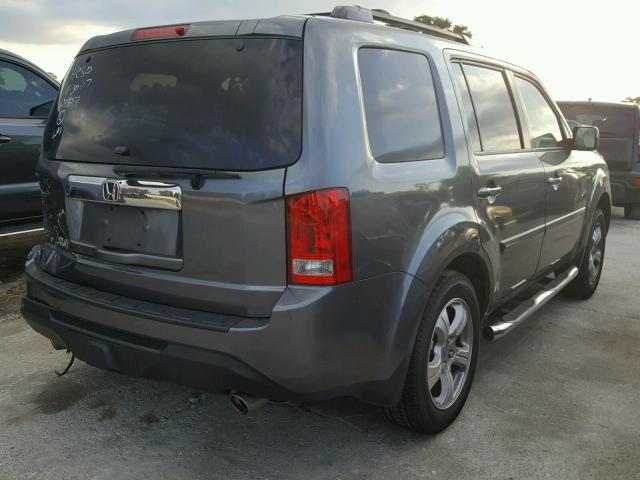 5FNYF3H51DB014094 - 2013 HONDA PILOT EXL GRAY photo 4