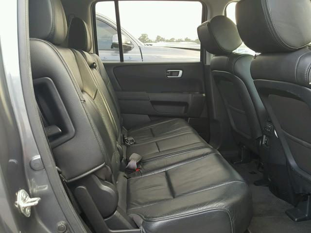 5FNYF3H51DB014094 - 2013 HONDA PILOT EXL GRAY photo 6