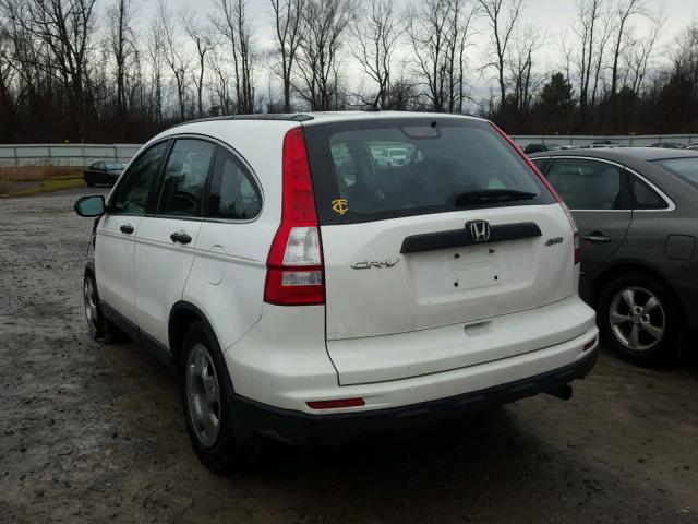 5J6RE4H37BL045317 - 2011 HONDA CR-V LX WHITE photo 3