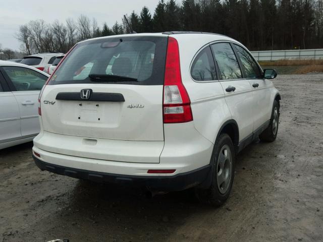 5J6RE4H37BL045317 - 2011 HONDA CR-V LX WHITE photo 4