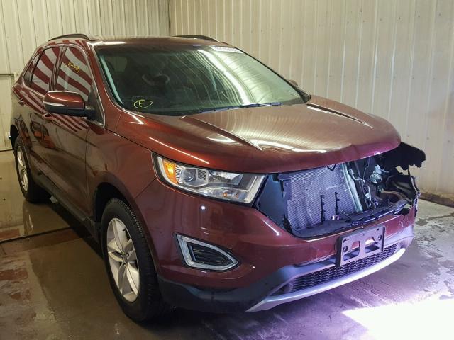 2FMTK4J97FBB59337 - 2015 FORD EDGE SEL BURGUNDY photo 1