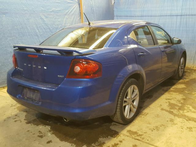 1C3CDZEG1CN198823 - 2012 DODGE AVENGER SX BLUE photo 4