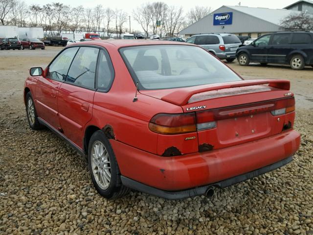 4S3BD6757V7214015 - 1997 SUBARU LEGACY GT RED photo 3