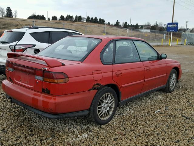 4S3BD6757V7214015 - 1997 SUBARU LEGACY GT RED photo 4