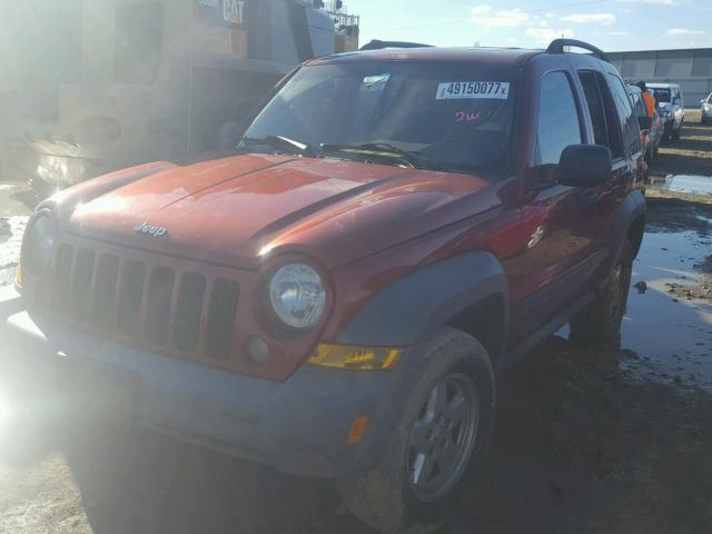 1J4GK48K86W107030 - 2006 JEEP LIBERTY SP RED photo 2