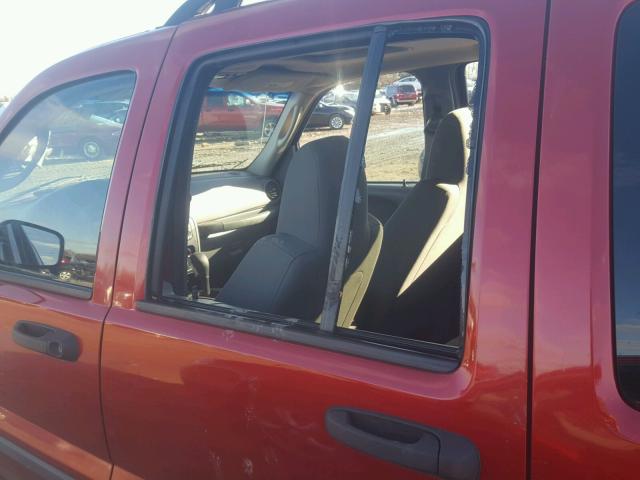 1J4GK48K86W107030 - 2006 JEEP LIBERTY SP RED photo 9