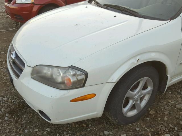 JN1DA31D52T442360 - 2002 NISSAN MAXIMA GLE WHITE photo 9