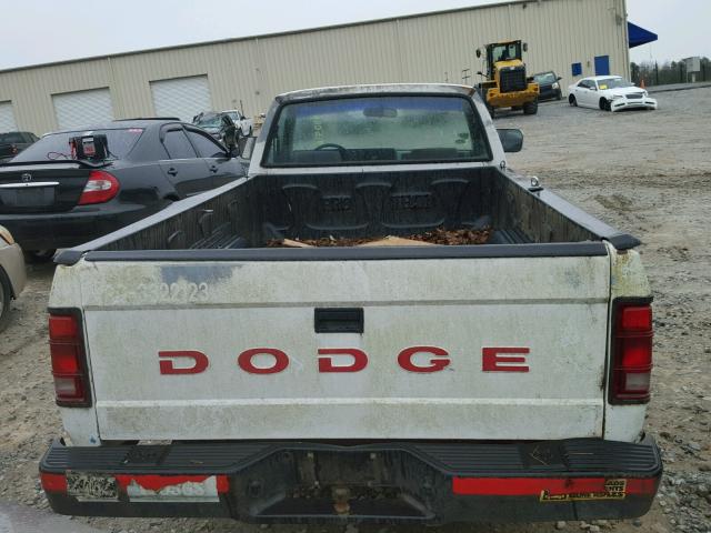 1B7GL26XXNS594856 - 1992 DODGE DAKOTA WHITE photo 6