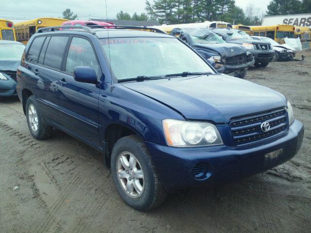 JTEHF21AX20076019 - 2002 TOYOTA HIGHLANDER BLUE photo 1