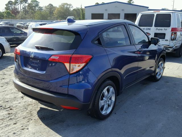 3CZRU5H76GM730667 - 2016 HONDA HR-V EXL BLUE photo 4