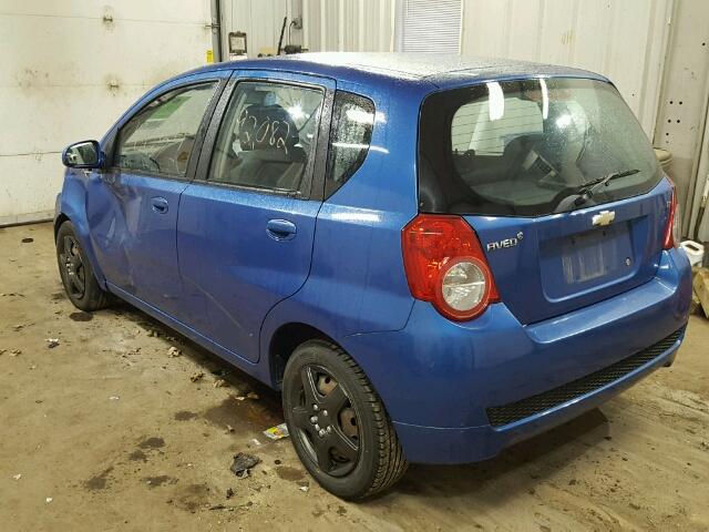 KL1TD66E99B310633 - 2009 CHEVROLET AVEO LS 蓝色 照片 3
