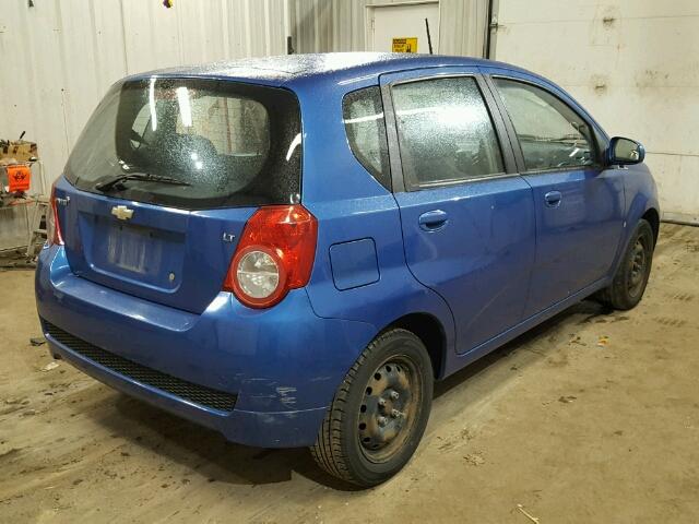 KL1TD66E99B310633 - 2009 CHEVROLET AVEO LS BLUE photo 4