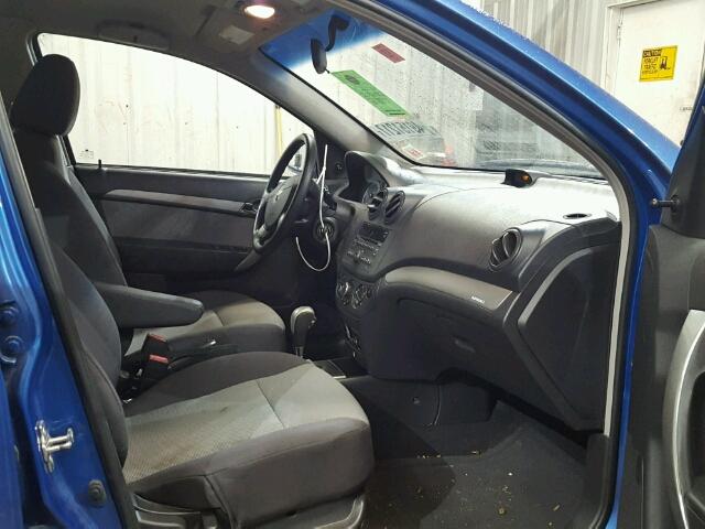 KL1TD66E99B310633 - 2009 CHEVROLET AVEO LS BLUE photo 5