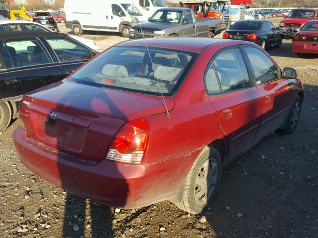 KMHDN46D05U071151 - 2005 HYUNDAI ELANTRA GL MAROON photo 4