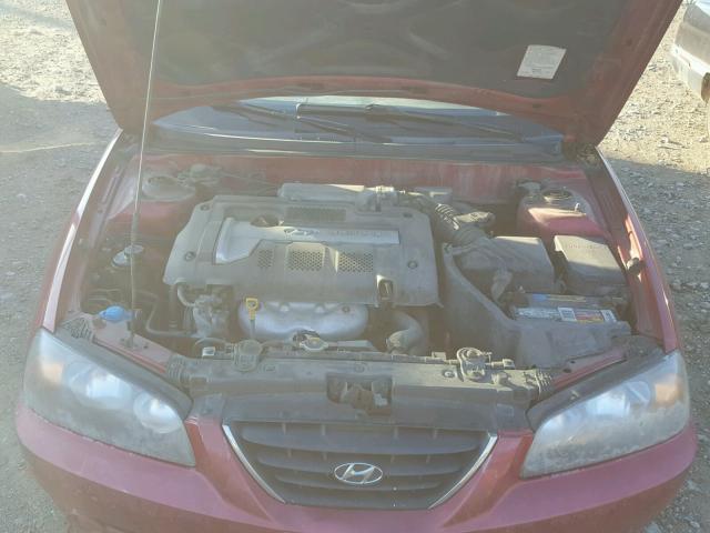 KMHDN46D05U071151 - 2005 HYUNDAI ELANTRA GL MAROON photo 7