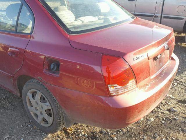 KMHDN46D05U071151 - 2005 HYUNDAI ELANTRA GL MAROON photo 9