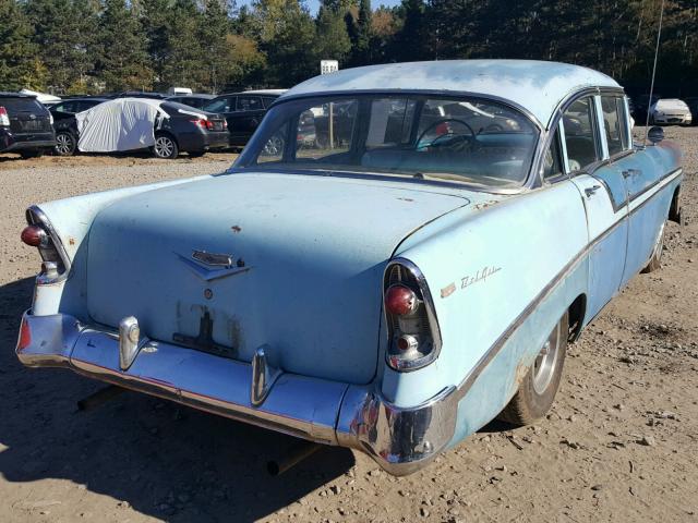 VC56K122812 - 1956 CHEVROLET BEL AIR BLUE photo 4