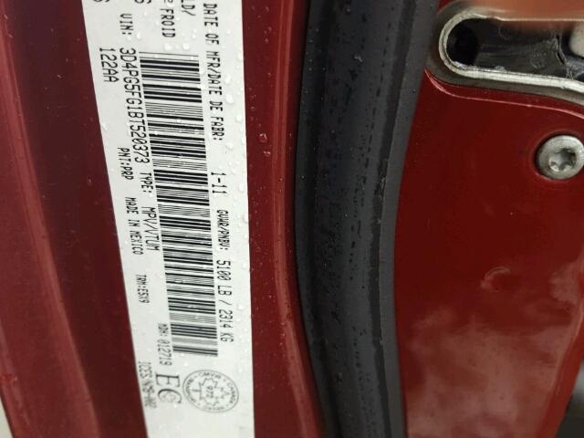 3D4PG5FG1BT520373 - 2011 DODGE JOURNEY SX RED photo 10