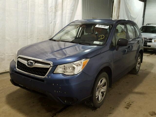 JF2SJAAC0EH461066 - 2014 SUBARU FORESTER 2 BLUE photo 2