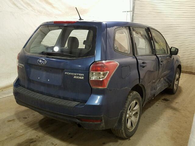 JF2SJAAC0EH461066 - 2014 SUBARU FORESTER 2 BLUE photo 4