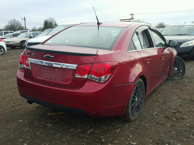 1G1PJ5S99B7277687 - 2011 CHEVROLET CRUZE ECO RED photo 4