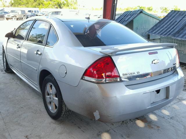 2G1WB5EK2A1190426 - 2010 CHEVROLET IMPALA LT SILVER photo 3