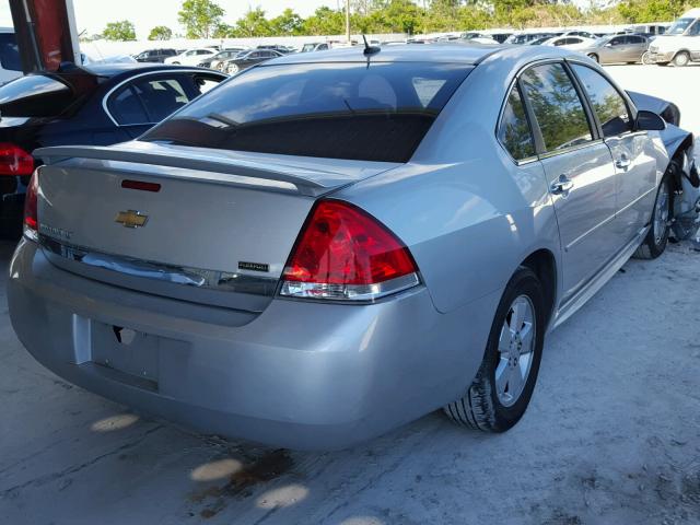 2G1WB5EK2A1190426 - 2010 CHEVROLET IMPALA LT SILVER photo 4