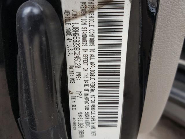 1J8HG58236C245120 - 2006 JEEP COMMANDER BLACK photo 10