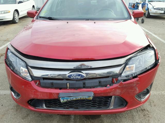 3FAHP0KC0CR191838 - 2012 FORD FUSION SPO RED photo 9