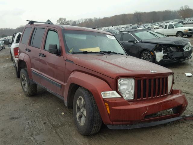 1J8GP28K88W153240 - 2008 JEEP LIBERTY SP RED photo 1