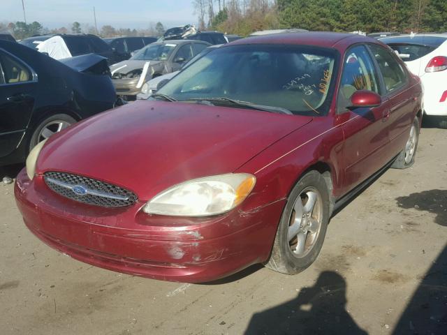 1FAFP53UX2G269219 - 2002 FORD TAURUS SE RED photo 2