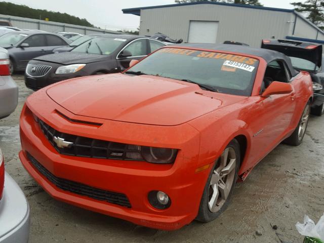 2G1FK3DJ8B9168690 - 2011 CHEVROLET CAMARO 2SS ORANGE photo 2