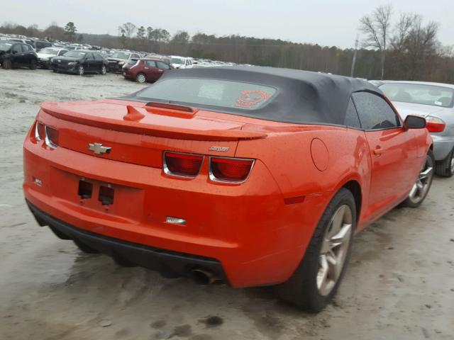 2G1FK3DJ8B9168690 - 2011 CHEVROLET CAMARO 2SS ORANGE photo 4