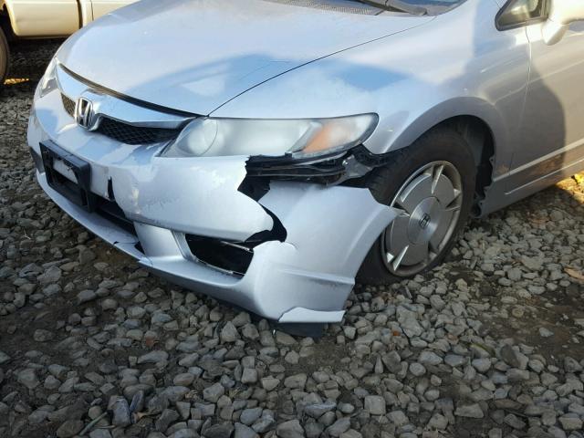 JHMFA3F22AS003391 - 2010 HONDA CIVIC HYBR GRAY photo 9