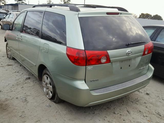 5TDZA23C26S559321 - 2006 TOYOTA SIENNA CE GREEN photo 3