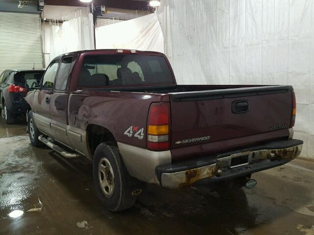 2GCEK19V3Y1257674 - 2000 CHEVROLET SILVERADO MAROON photo 3