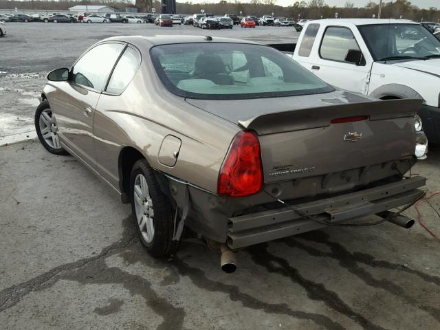 2G1WK151569377166 - 2006 CHEVROLET MONTE CARL თაფლისფერი ფოტო 3
