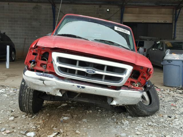 1FTYR14X8WTA11079 - 1998 FORD RANGER SUP RED photo 9