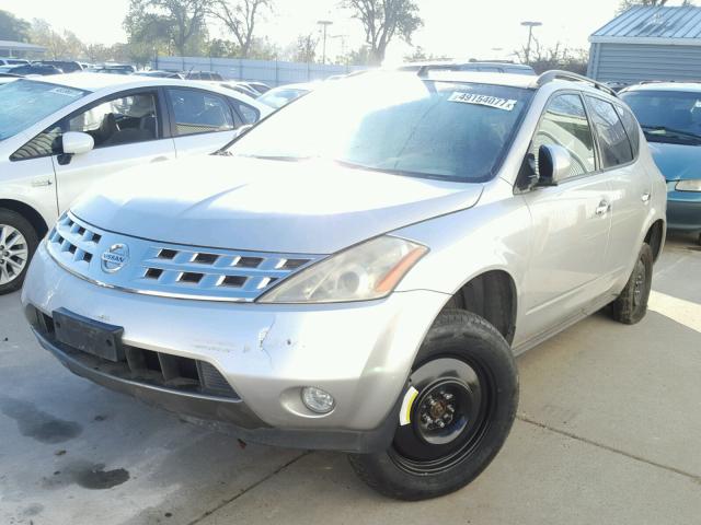 JN8AZ08W03W204418 - 2003 NISSAN MURANO SL SILVER photo 2