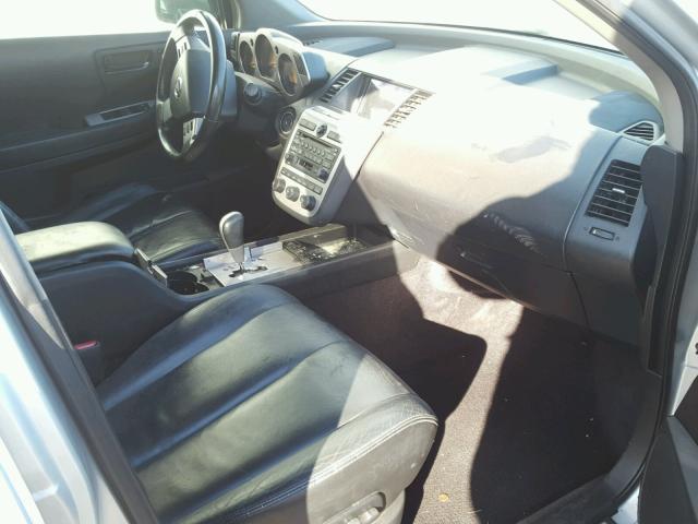 JN8AZ08W03W204418 - 2003 NISSAN MURANO SL SILVER photo 5