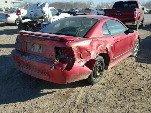 1FAFP40461F260004 - 2001 FORD MUSTANG RED photo 4