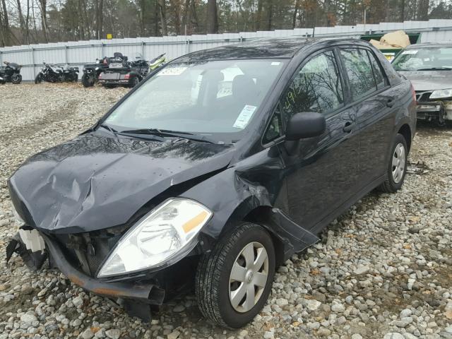 3N1CC11EX9L497405 - 2009 NISSAN VERSA S BLACK photo 2