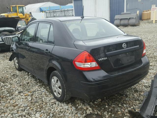 3N1CC11EX9L497405 - 2009 NISSAN VERSA S BLACK photo 3