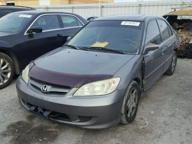 2HGES16834H907489 - 2004 HONDA CIVIC SI GRAY photo 2